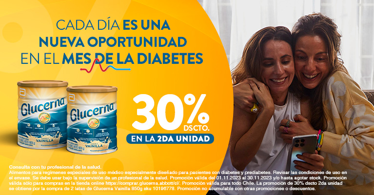 Glucerna 850 grs - 30% en 2da unidad